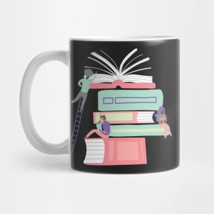 Pastel Color Book Illustration Pattern Mug